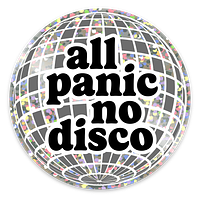 ALL PANIC NO DISCO STICKER