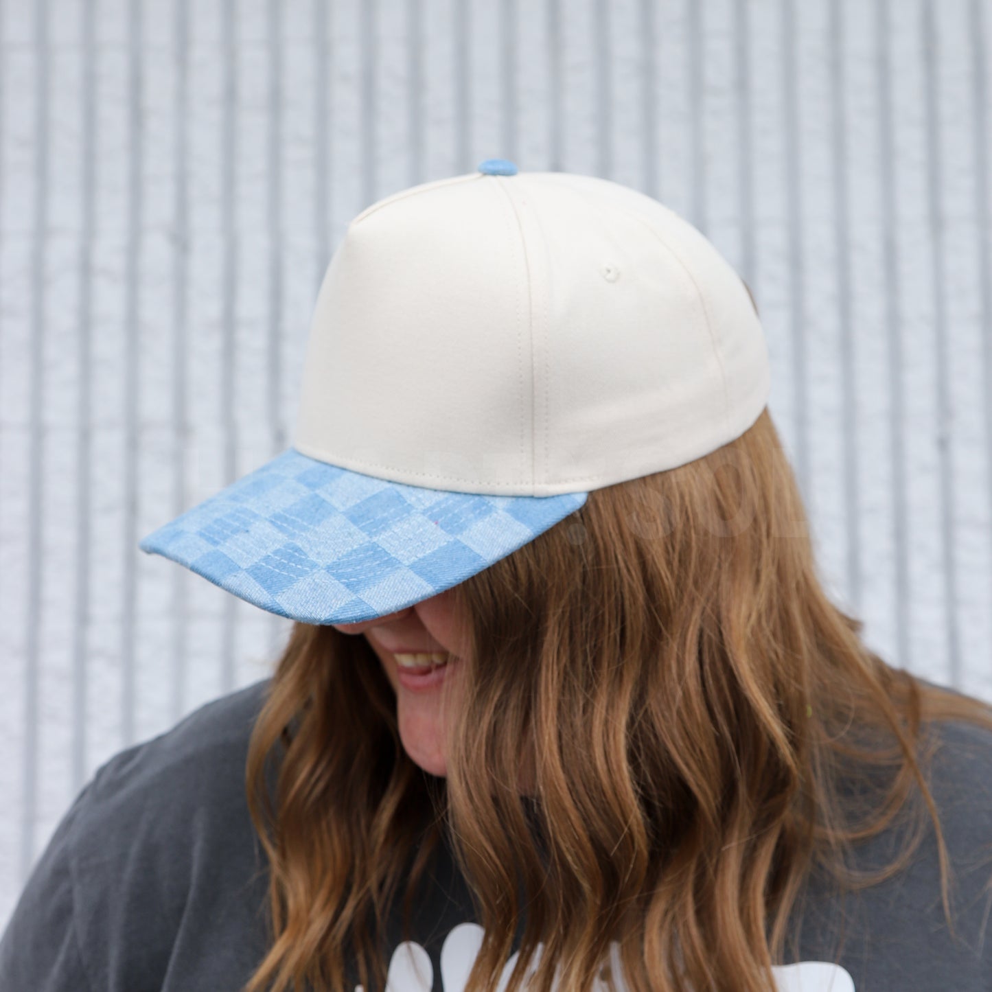 DENIM CHECKERBOARD CANVAS HAT - 2 options