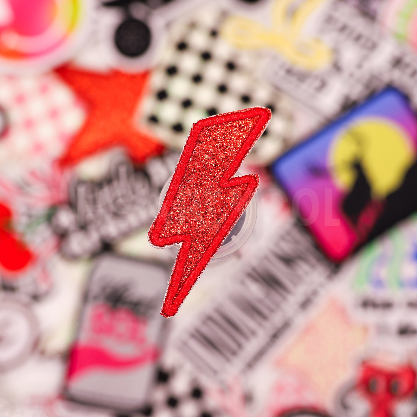GLITTER LIGHTNING BOLT patch - 4 colors