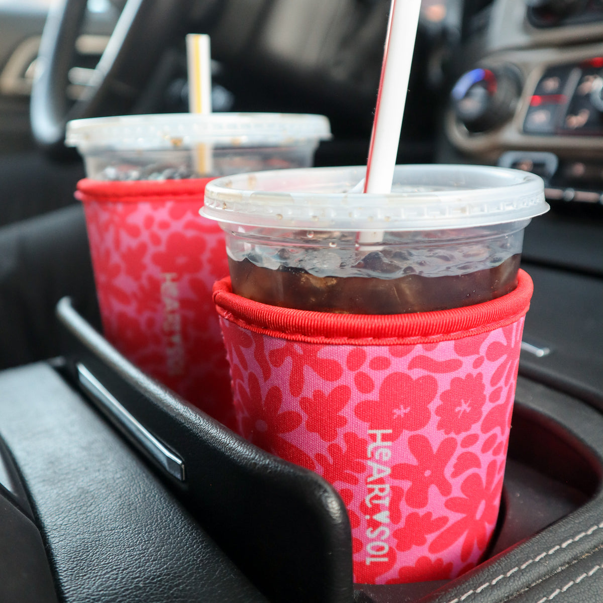 CORAL FLORAL drink sleeve