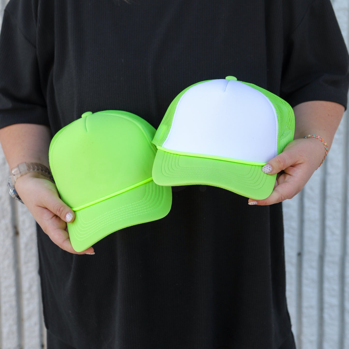 ELECTRIC GREEN TRUCKER HAT | HEART ❣︎ SOL EXCLUSIVE