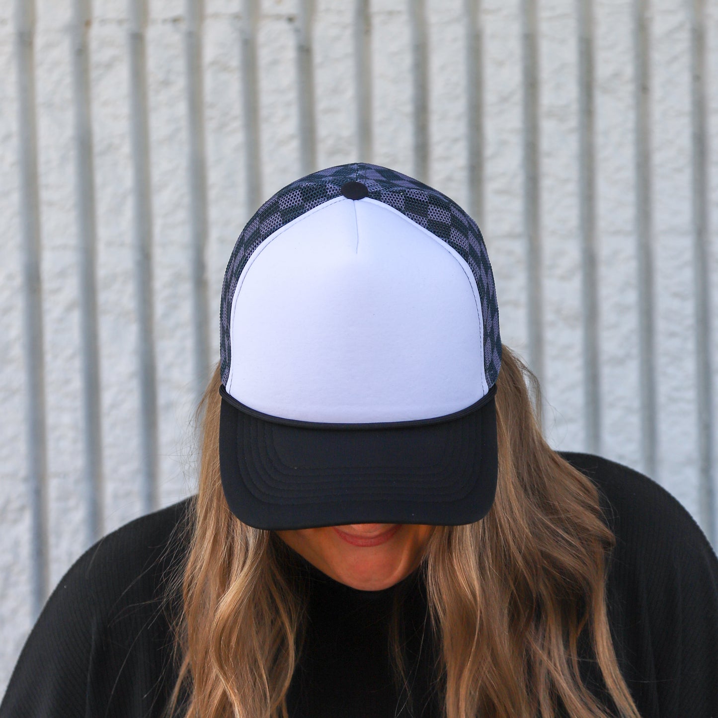CHECKERBOARD TRUCKER HAT