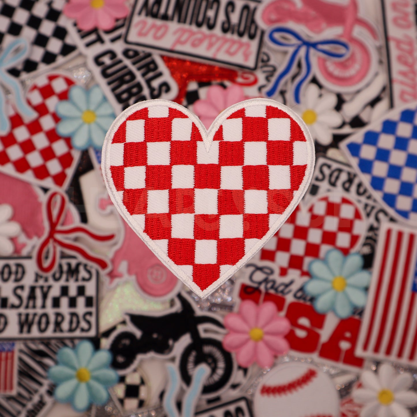 CHECKERBOARD HEART patch