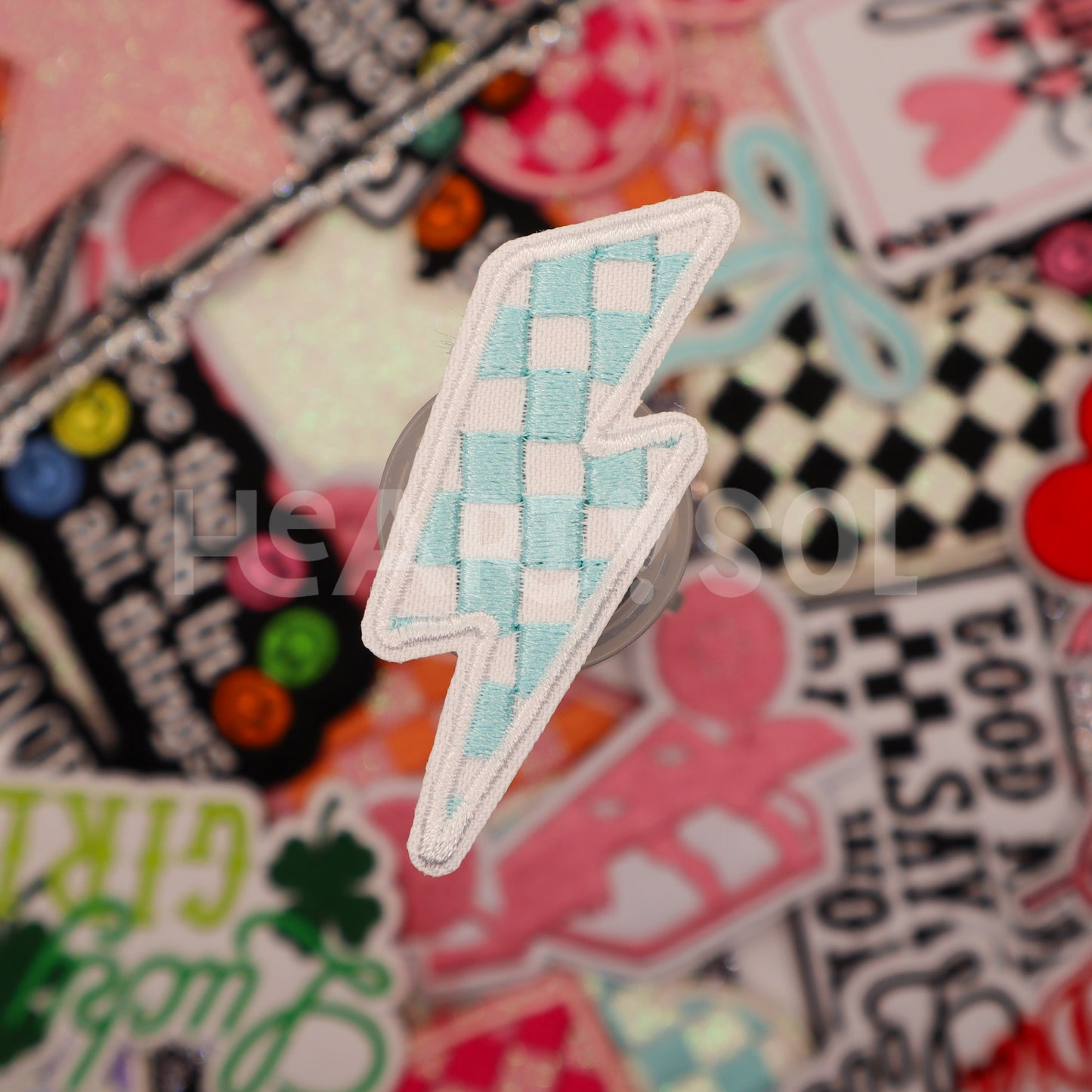 CHECKER LIGHTNING BOLT patch