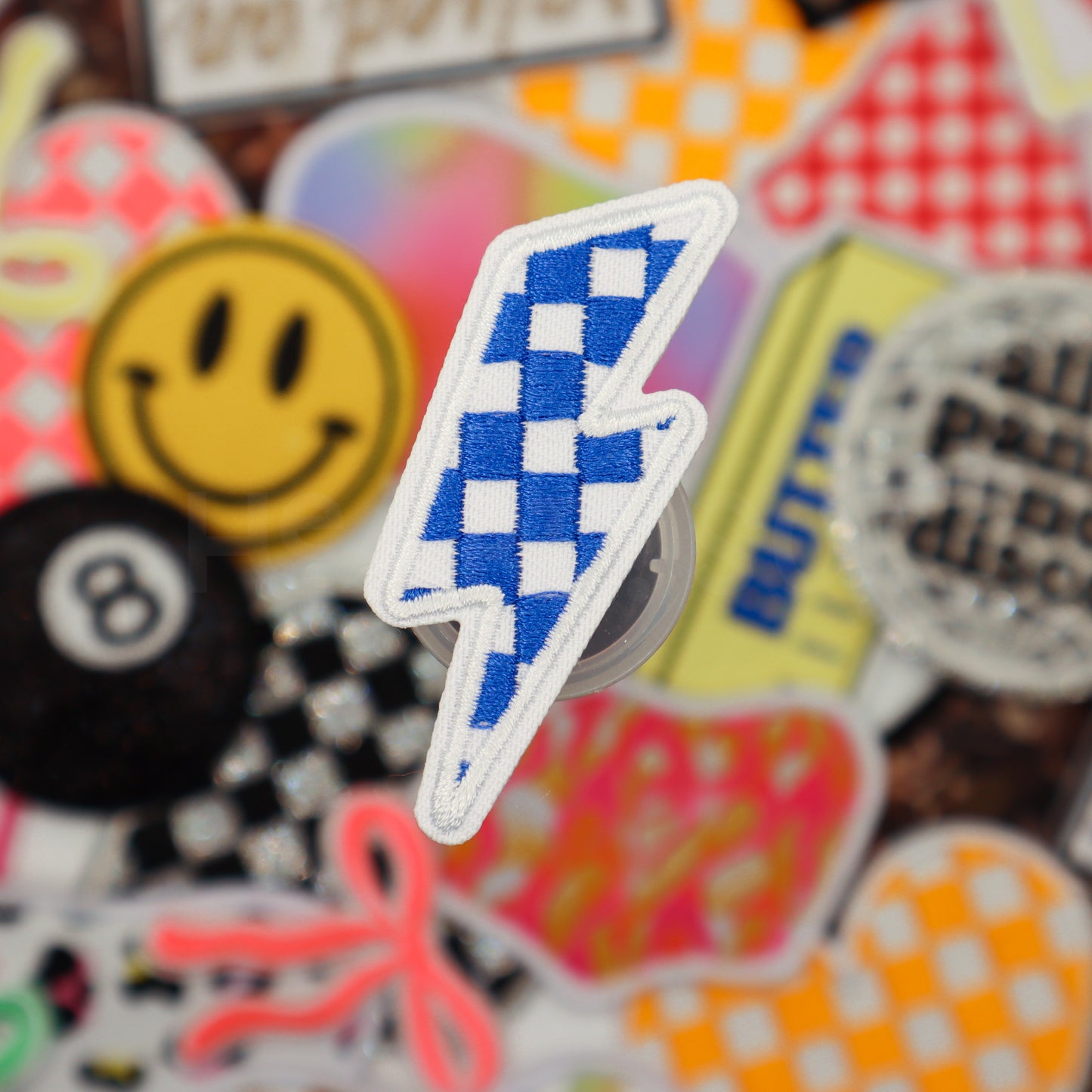 CHECKER LIGHTNING BOLT patch