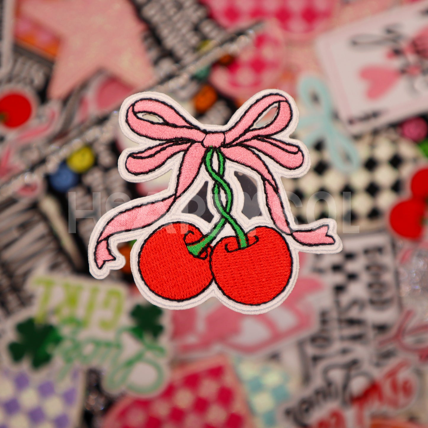 CHERRIES WITH A BOW patch