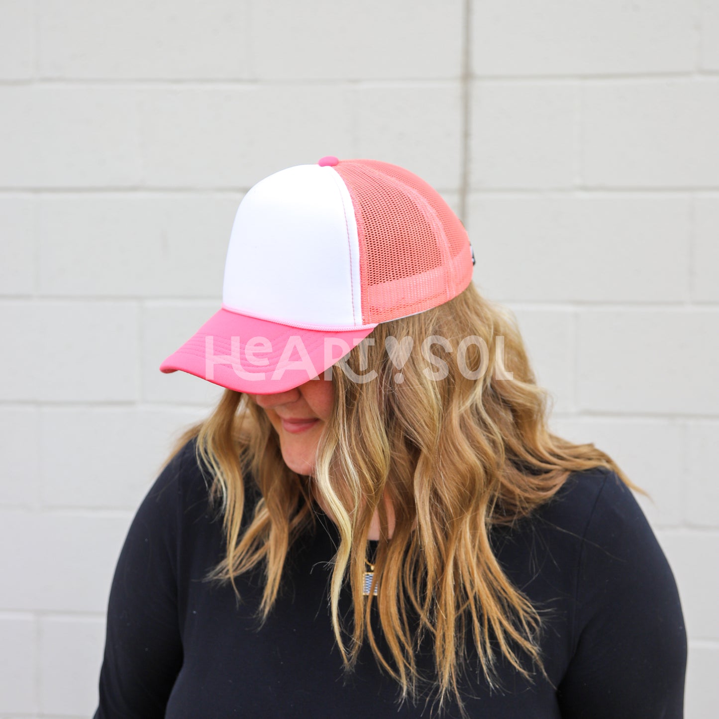 GRAPEFRUIT TRUCKER HAT | HEART ❣︎ SOL ORIGINAL