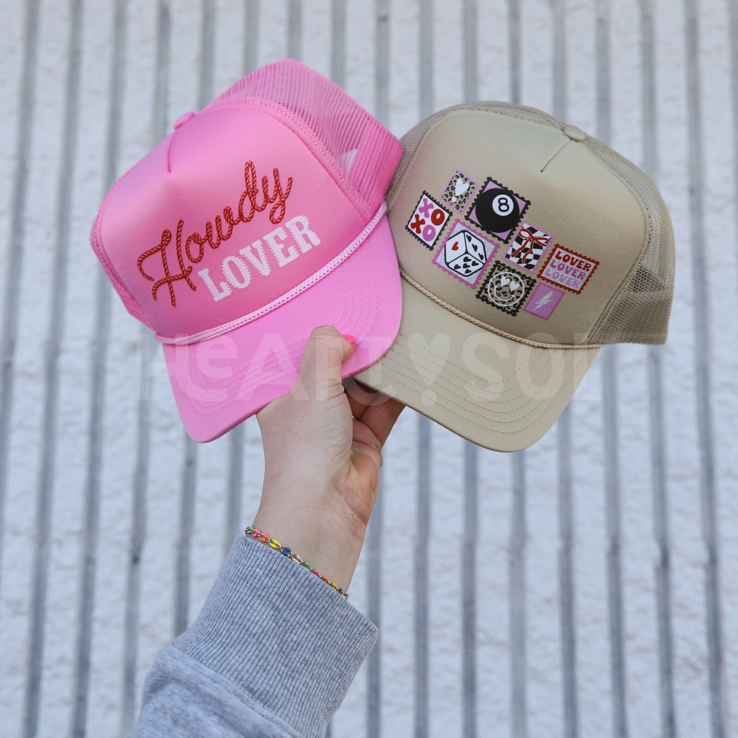 LOVE STAMPS TRUCKER HAT