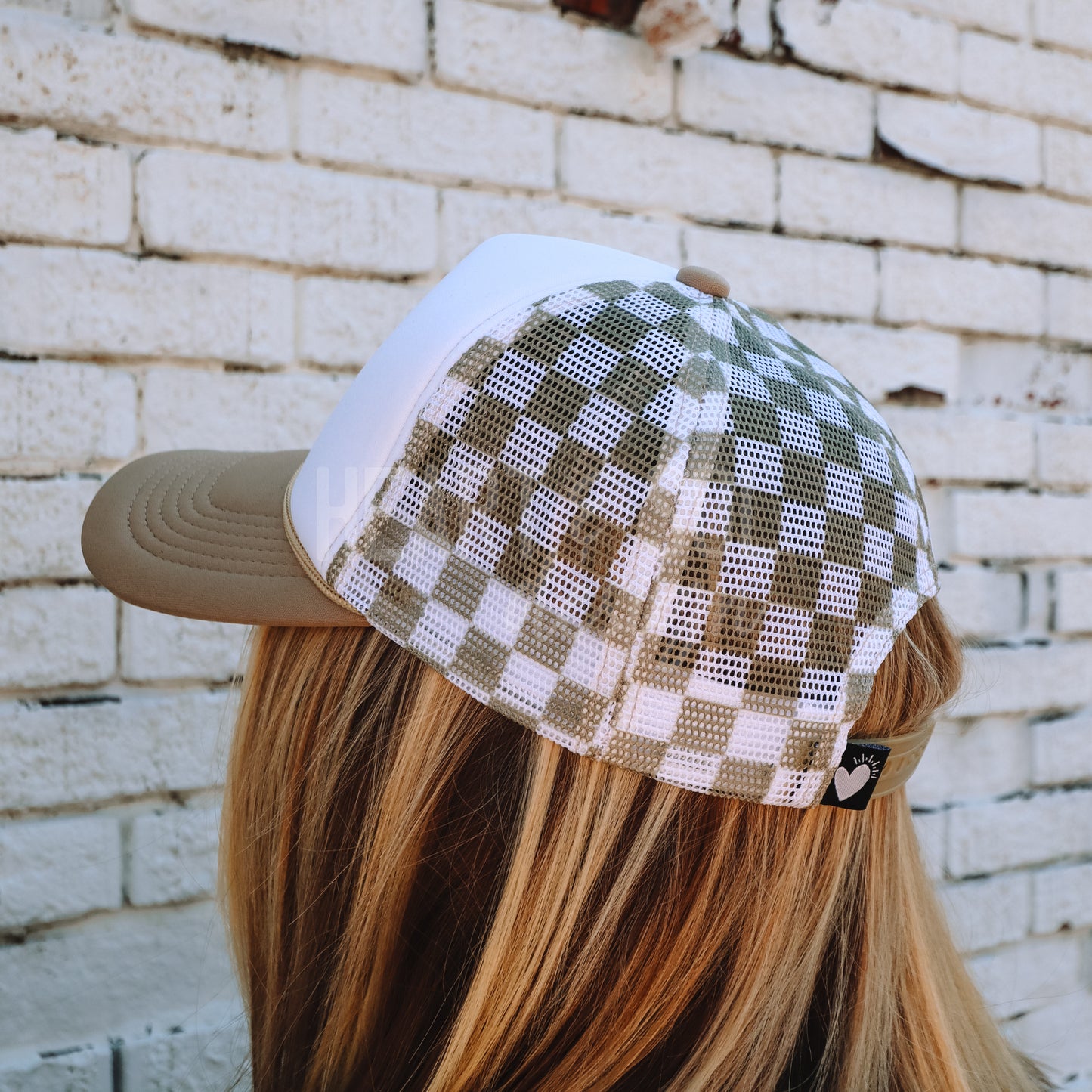 CHECKERBOARD TRUCKER HAT