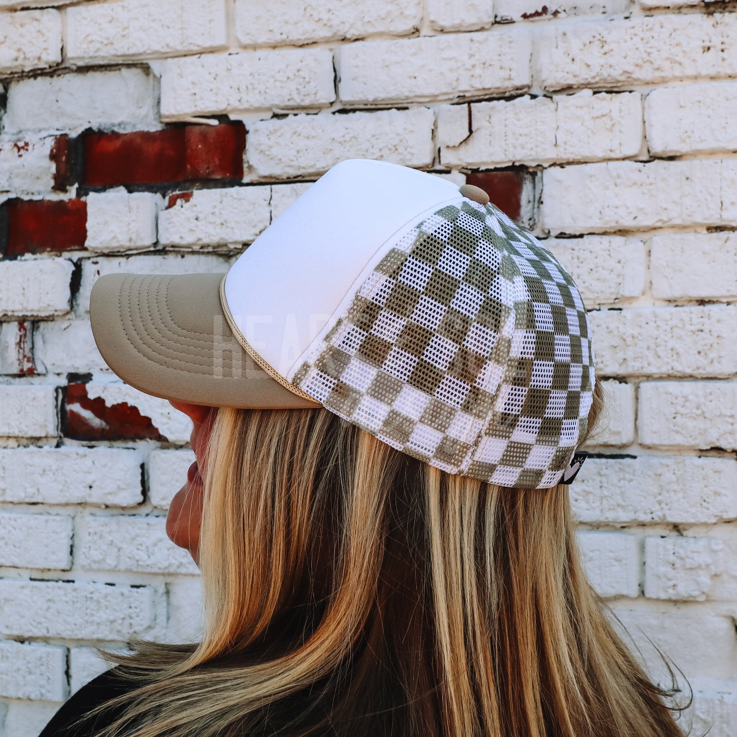 CHECKERBOARD TRUCKER HAT