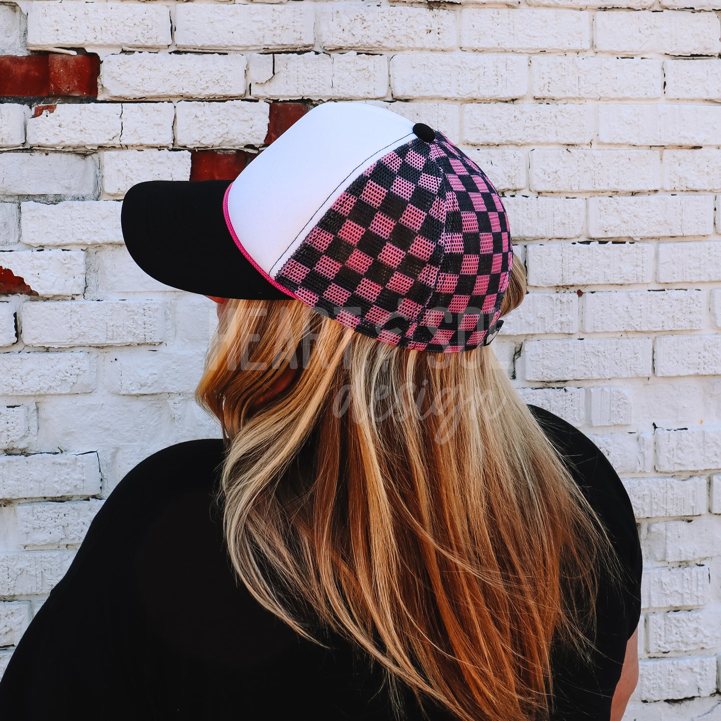 CHECKERBOARD TRUCKER HAT