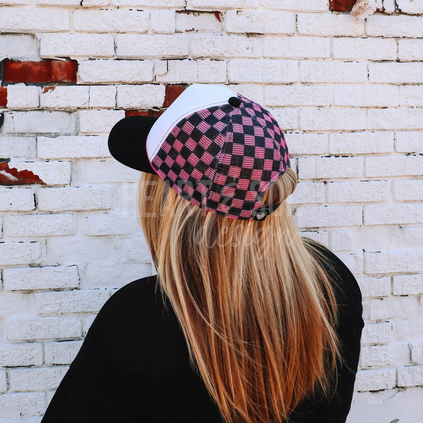 CHECKERBOARD TRUCKER HAT