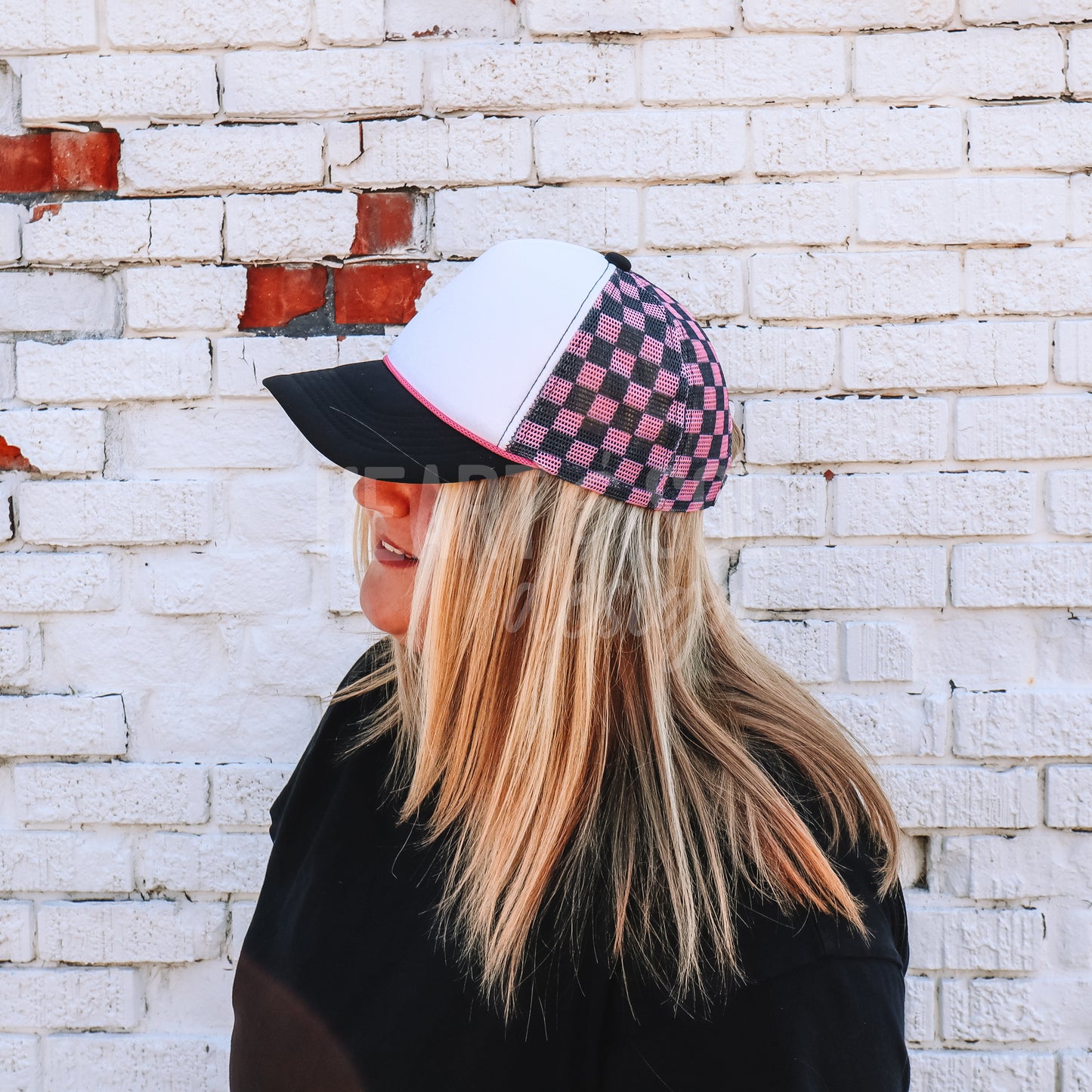 CHECKERBOARD TRUCKER HAT