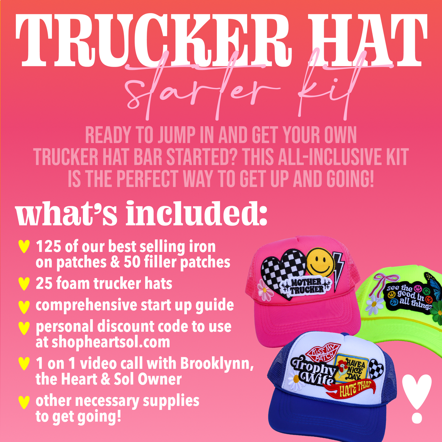 TRUCKER HAT BAR STARTER KIT