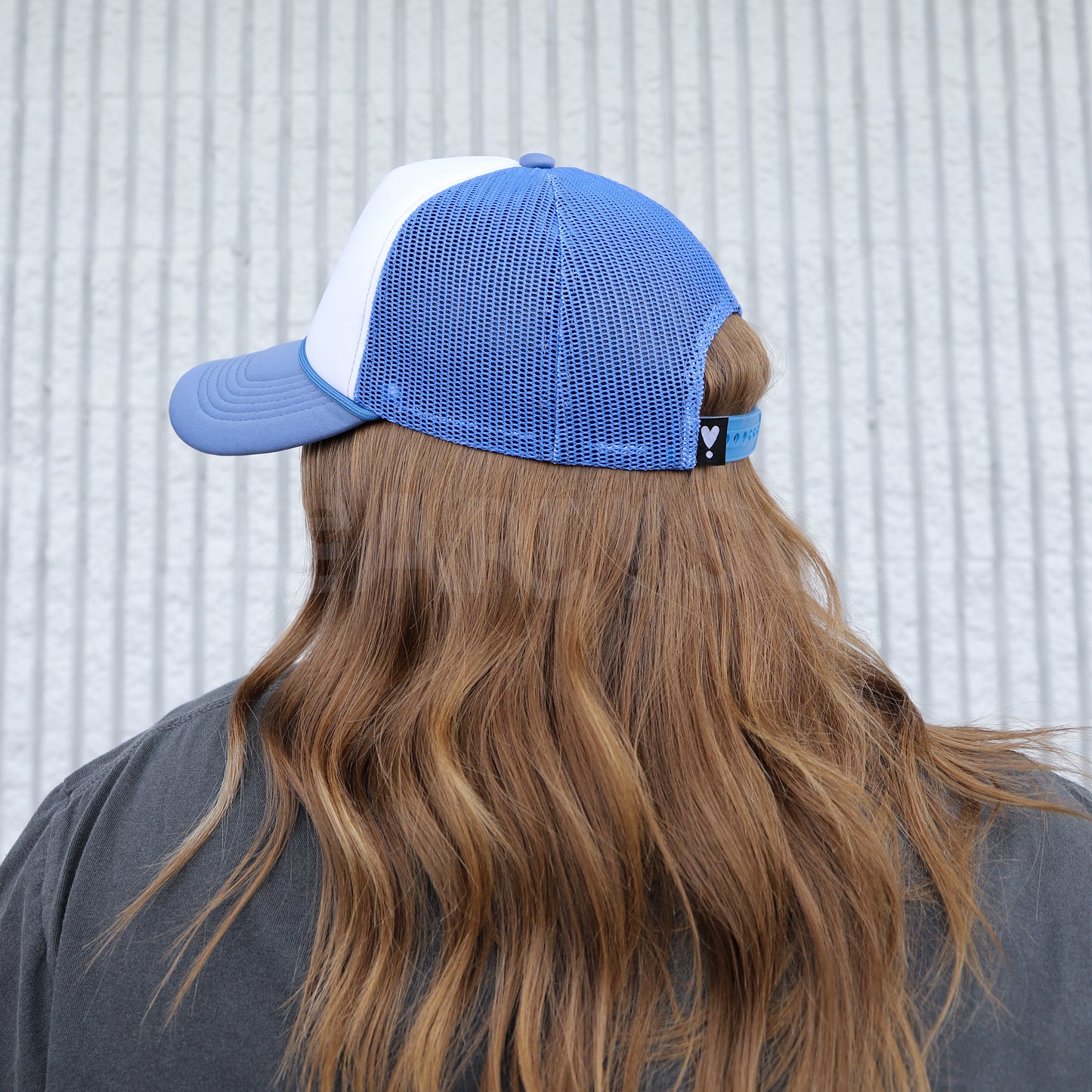 FADED BLUE TRUCKER HAT | HEART ❣︎ SOL EXCLUSIVE