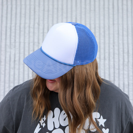 FADED BLUE TRUCKER HAT | HEART ❣︎ SOL EXCLUSIVE