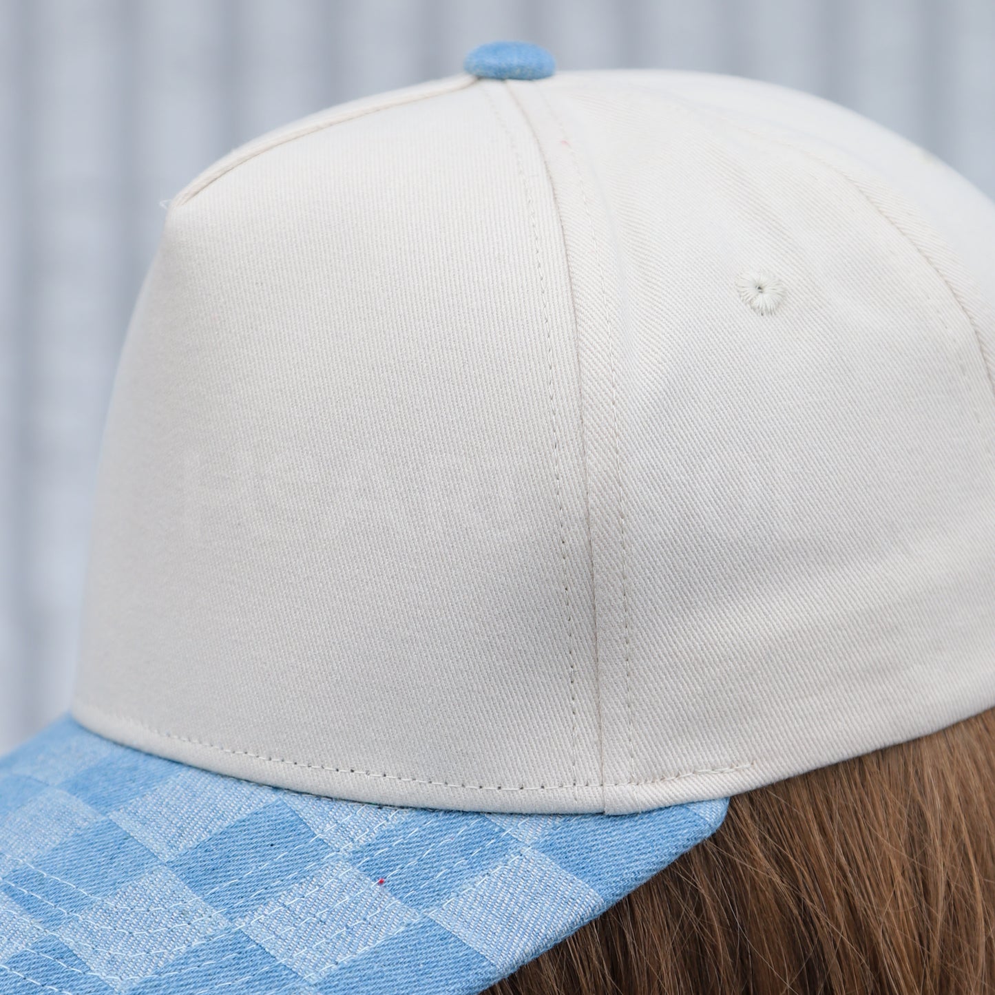 DENIM CHECKERBOARD CANVAS HAT - 2 options