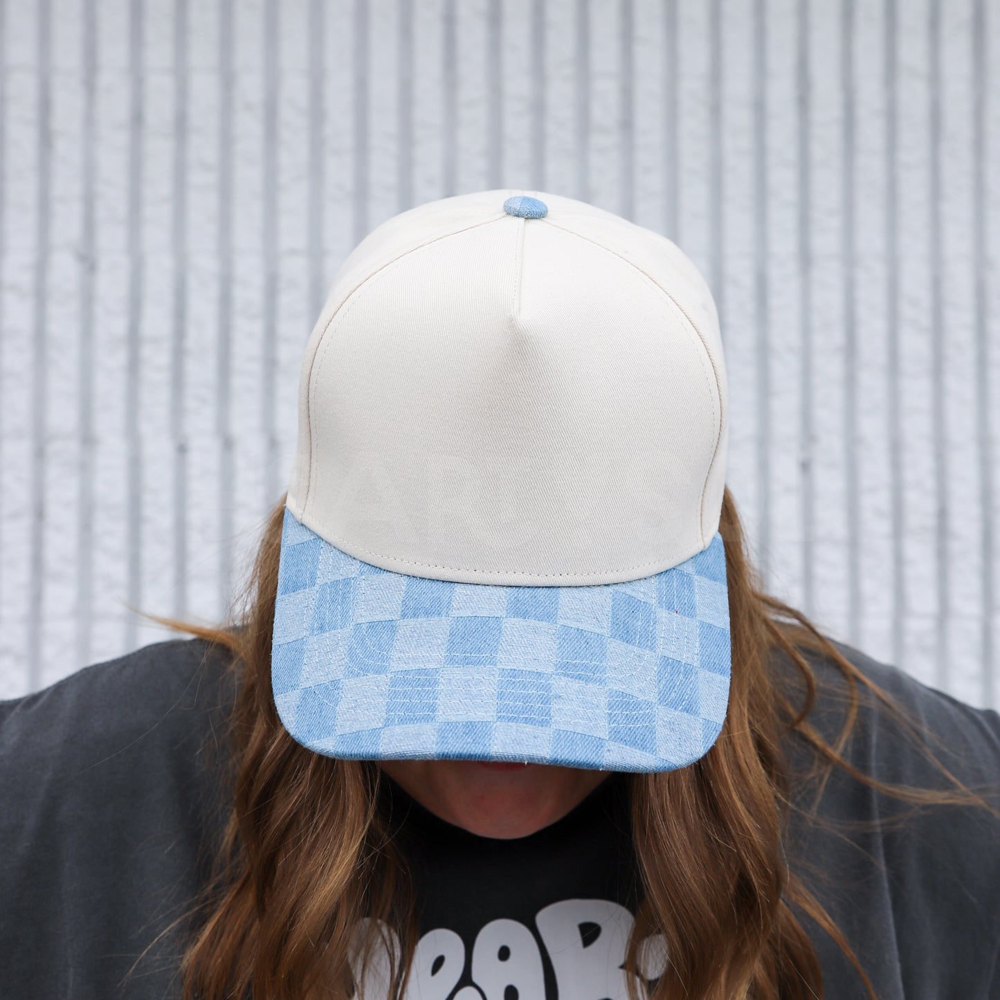 DENIM CHECKERBOARD CANVAS HAT - 2 options