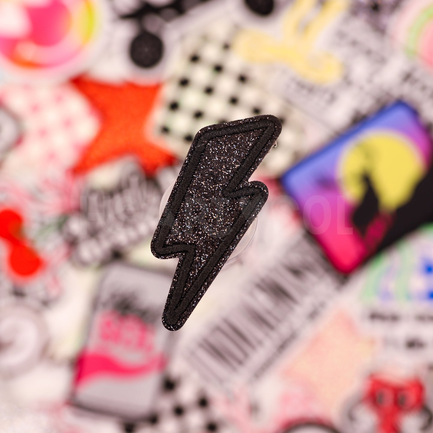 GLITTER LIGHTNING BOLT patch - 4 colors