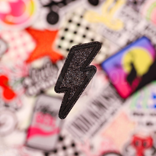 GLITTER LIGHTNING BOLT patch - 4 colors