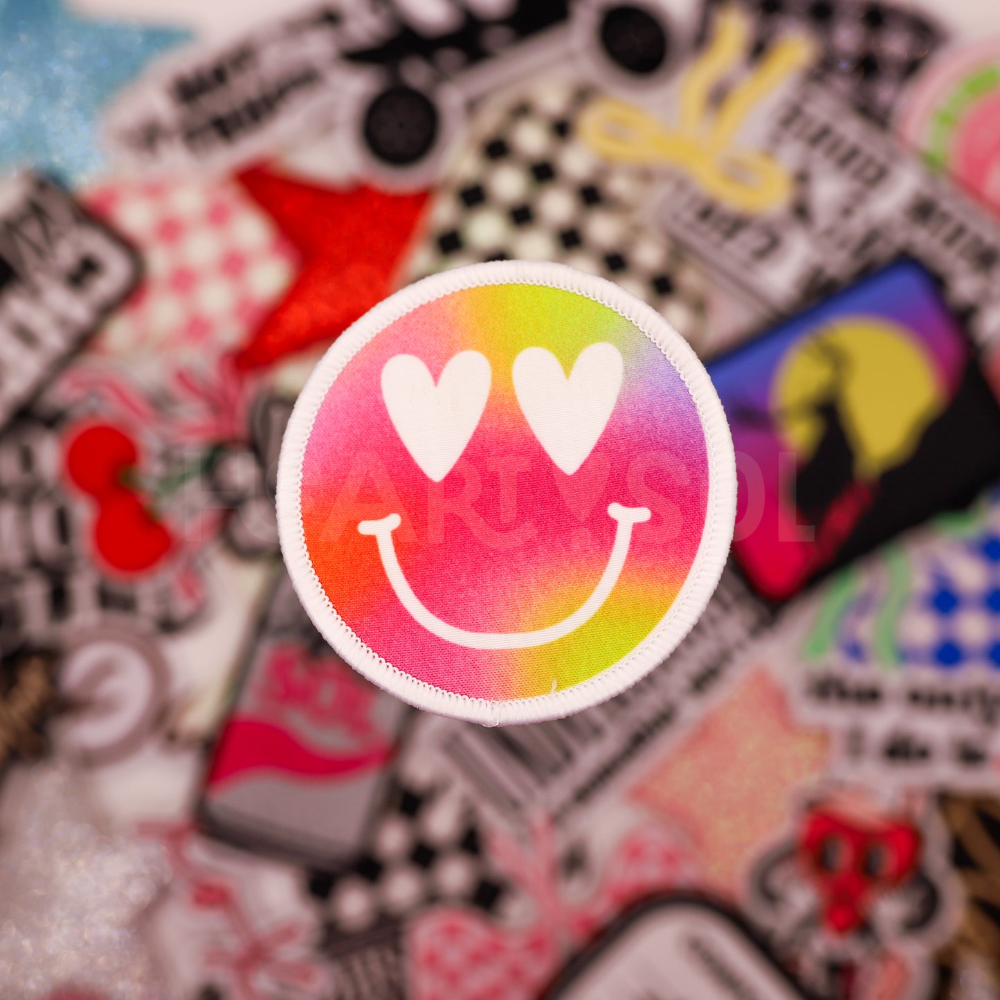 PINK CLOUD SMILEY patch