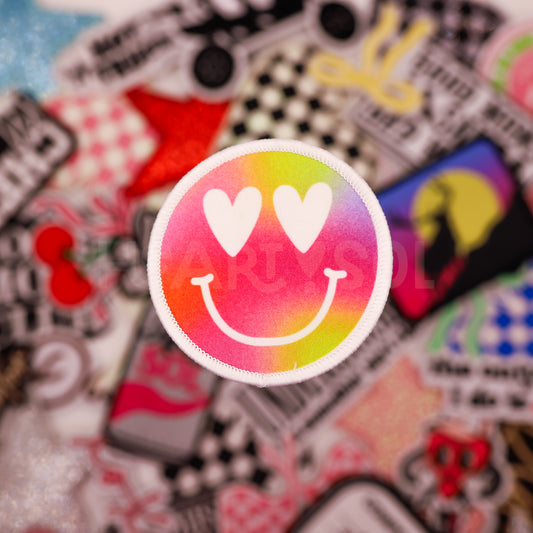 PINK CLOUD SMILEY patch