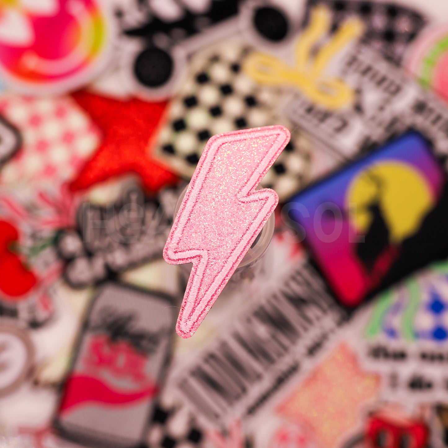 GLITTER LIGHTNING BOLT patch - 4 colors