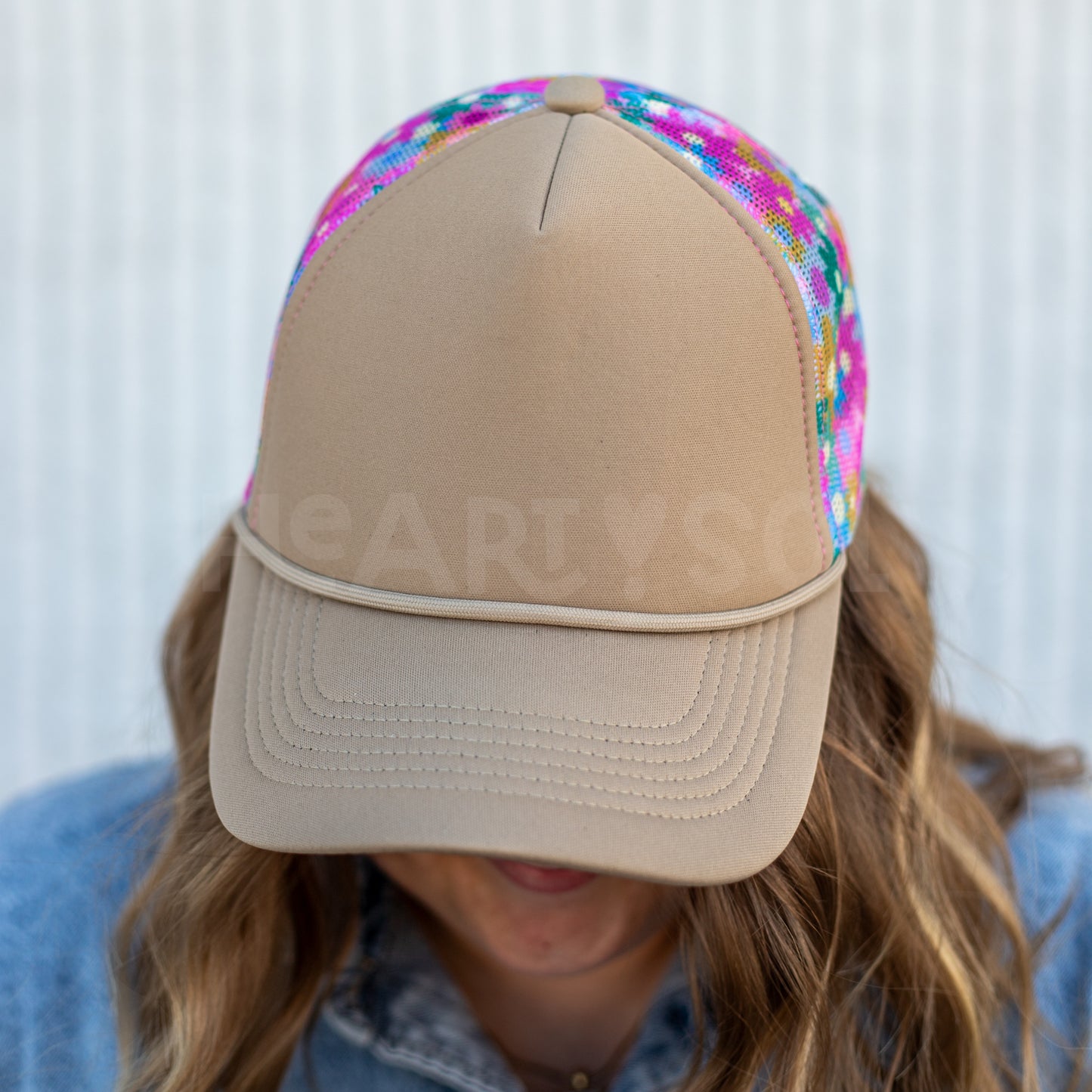 FALL FLORAL TRUCKER HAT