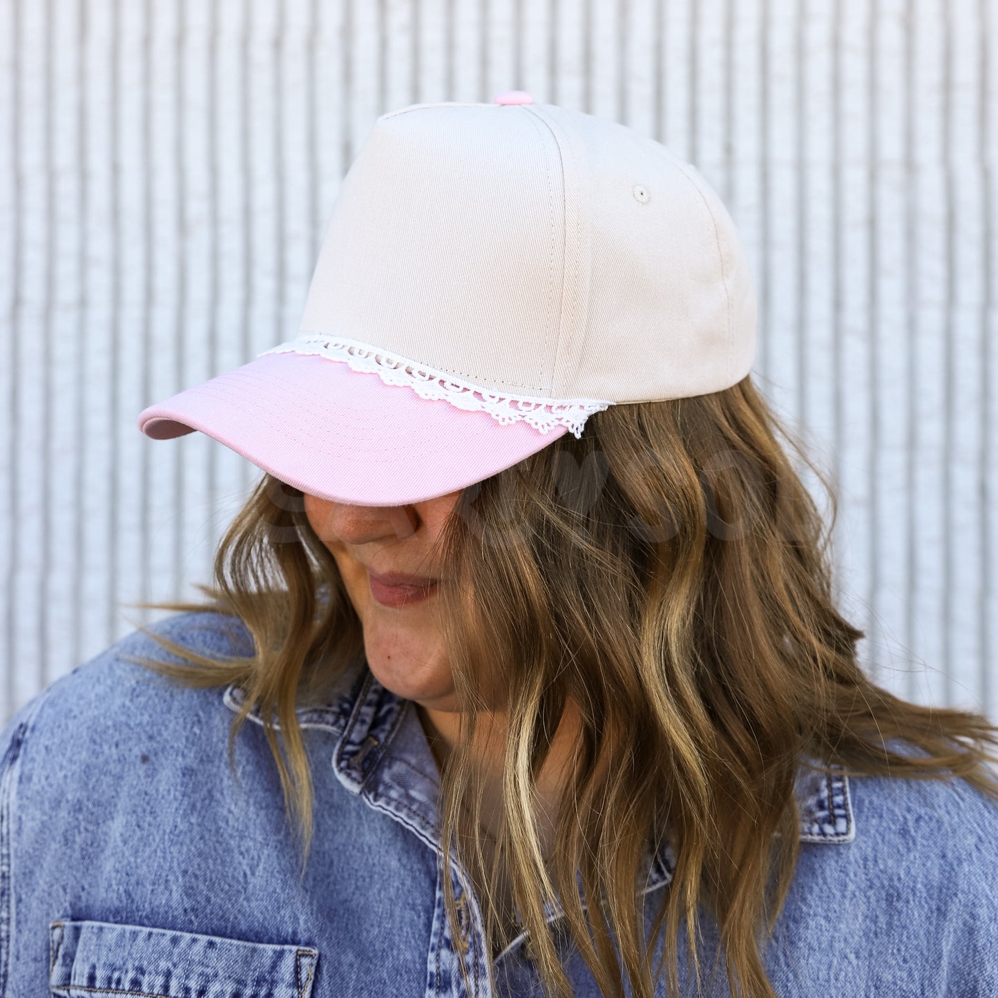 PINK LACE CANVAS HAT