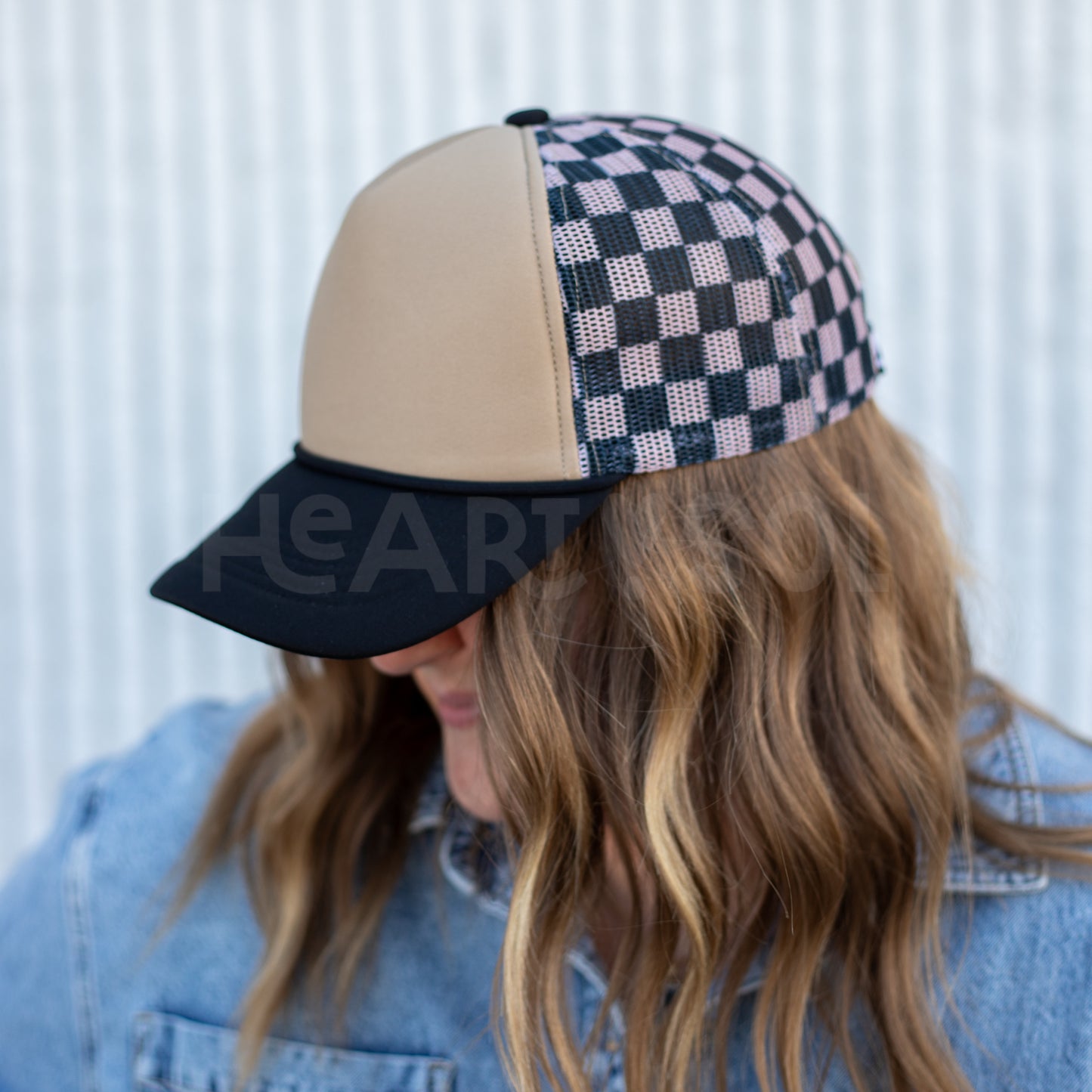CHECKERBOARD TRUCKER HAT