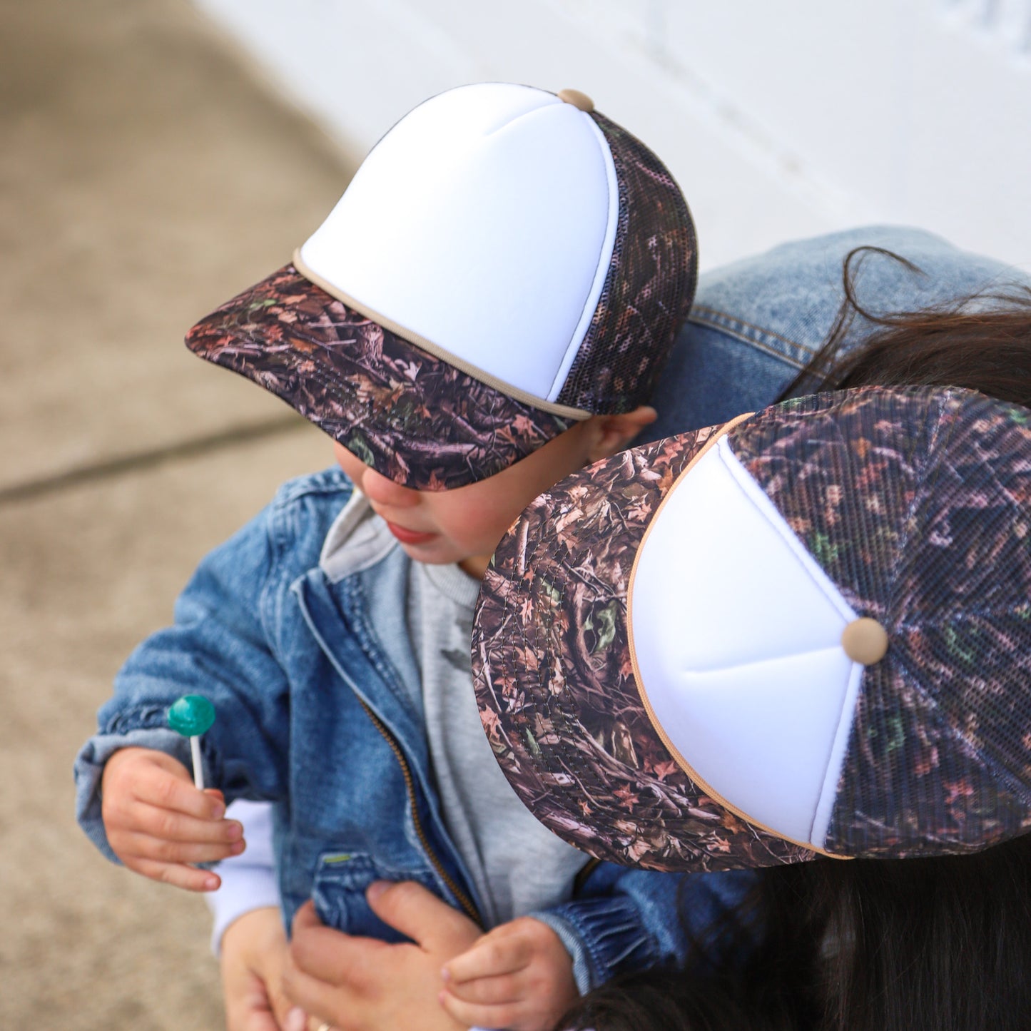 KIDS CAMO TRUCKER HAT