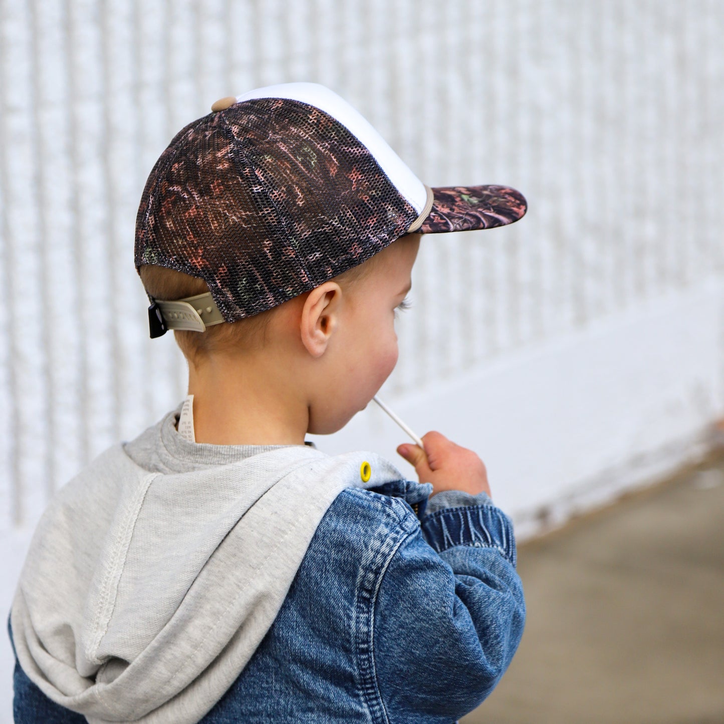 KIDS CAMO TRUCKER HAT