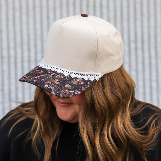 CAMO LACE CANVAS HAT