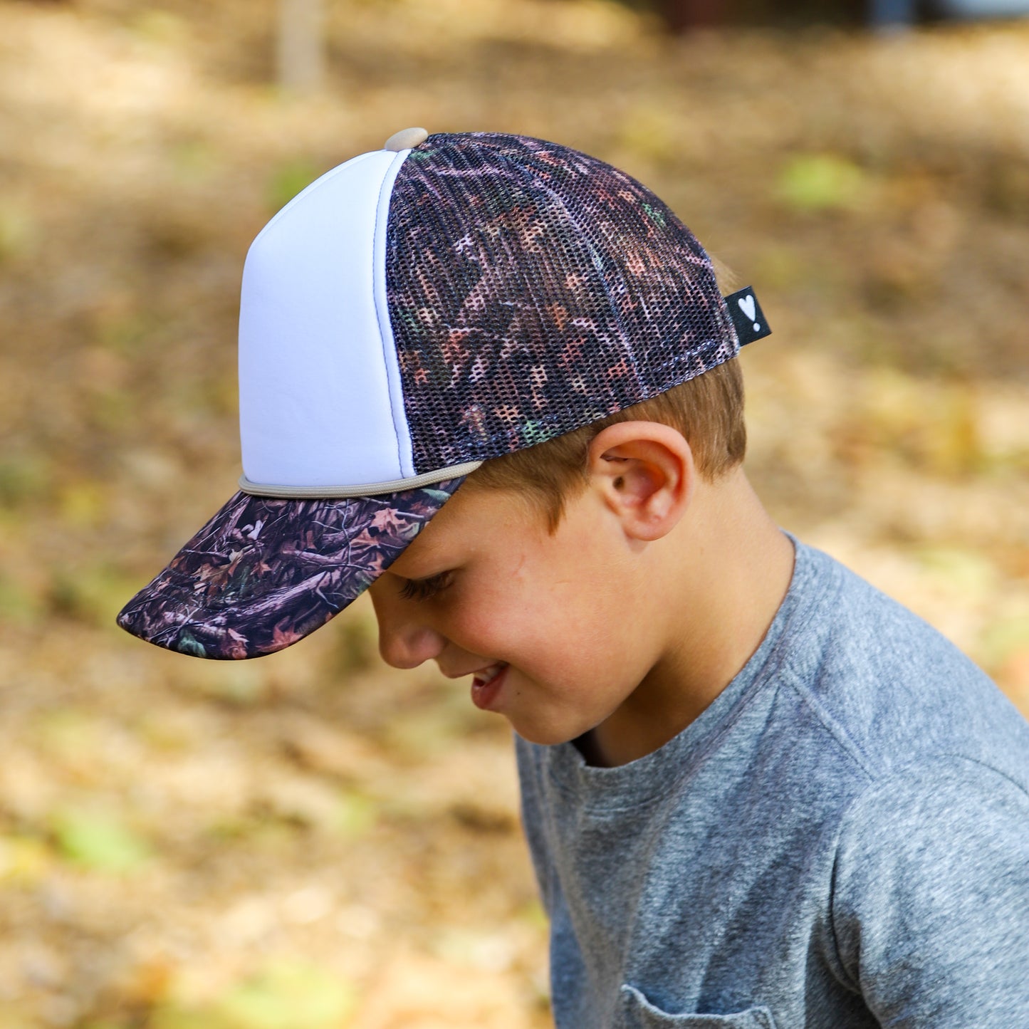 KIDS CAMO TRUCKER HAT
