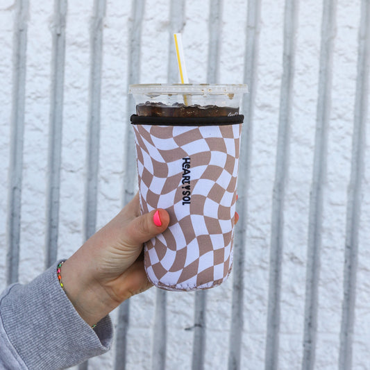 WAVY CHECKERBOARD drink sleeve