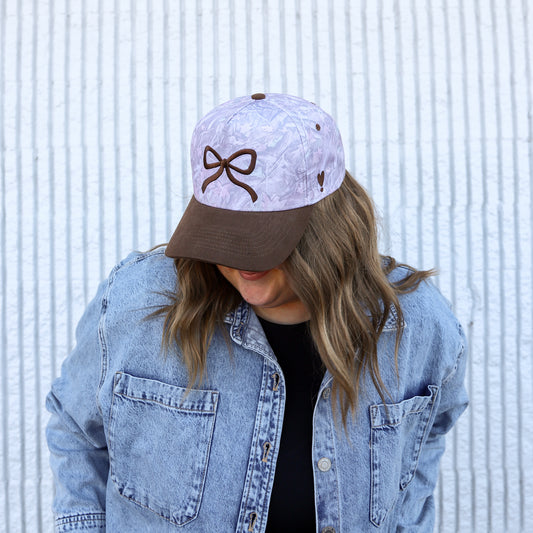 BROWN BOW (CAMO) TRUCKER HAT