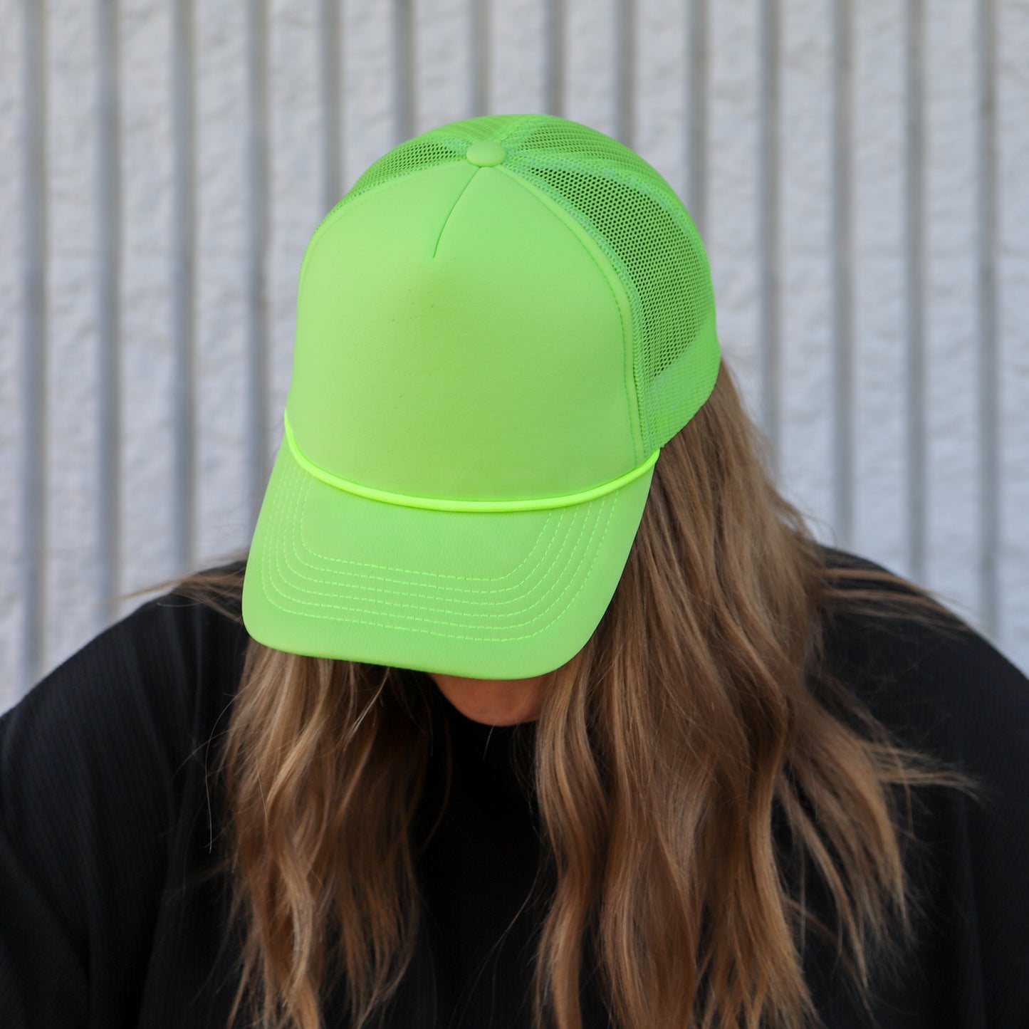 ELECTRIC GREEN TRUCKER HAT | HEART ❣︎ SOL EXCLUSIVE