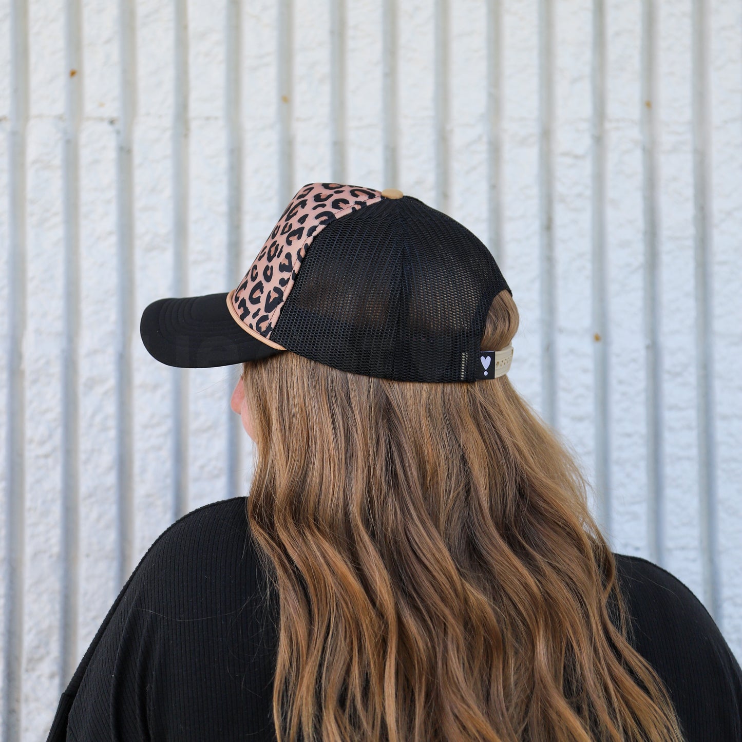 BLACK CHEETAH TRUCKER HAT | HEART ❣︎ SOL EXCLUSIVE