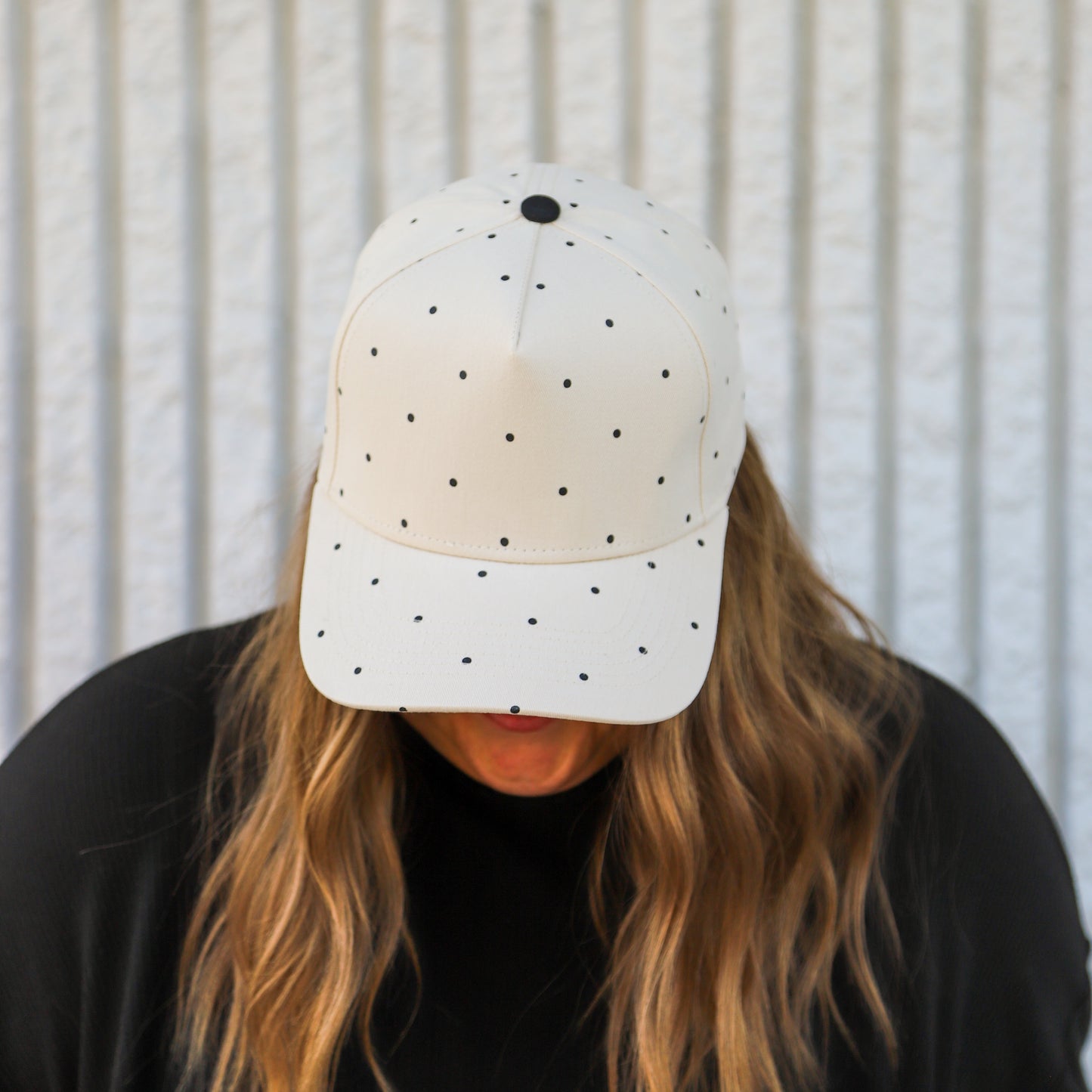 POLKA DOT CANVAS TRUCKER HAT | HEART ❣︎ SOL EXCLUSIVE