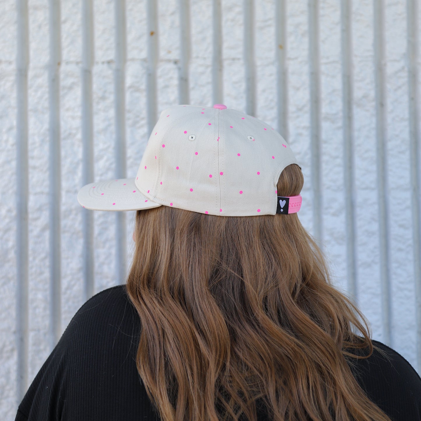 POLKA DOT CANVAS TRUCKER HAT | HEART ❣︎ SOL EXCLUSIVE
