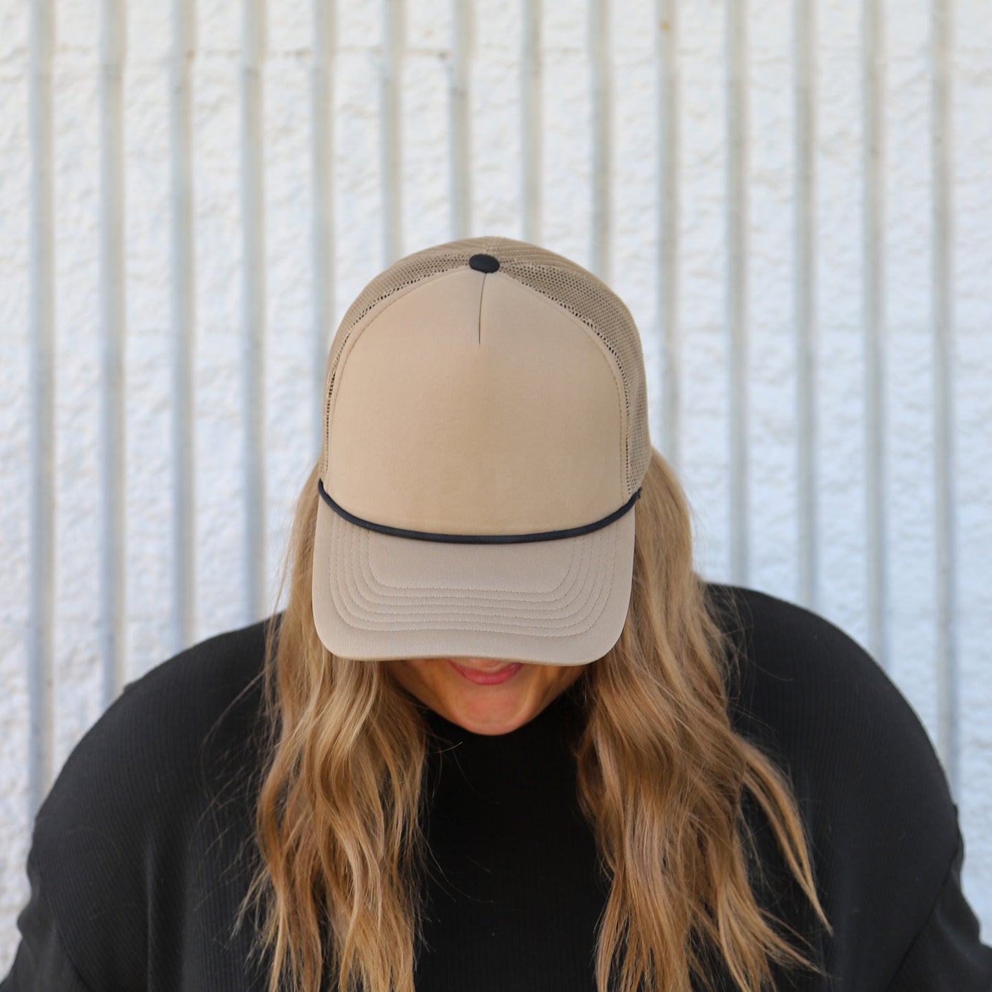 KHAKI/BLACK TRUCKER HAT | HEART ❣︎ SOL EXCLUSIVE