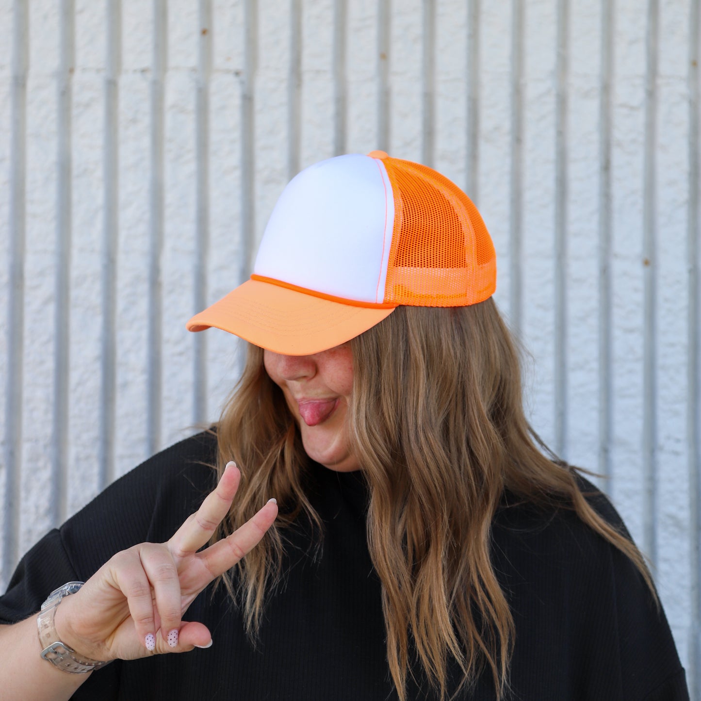 ORANGE SHERBET/WHITE TRUCKER HAT | HEART ❣︎ SOL ORIGINAL