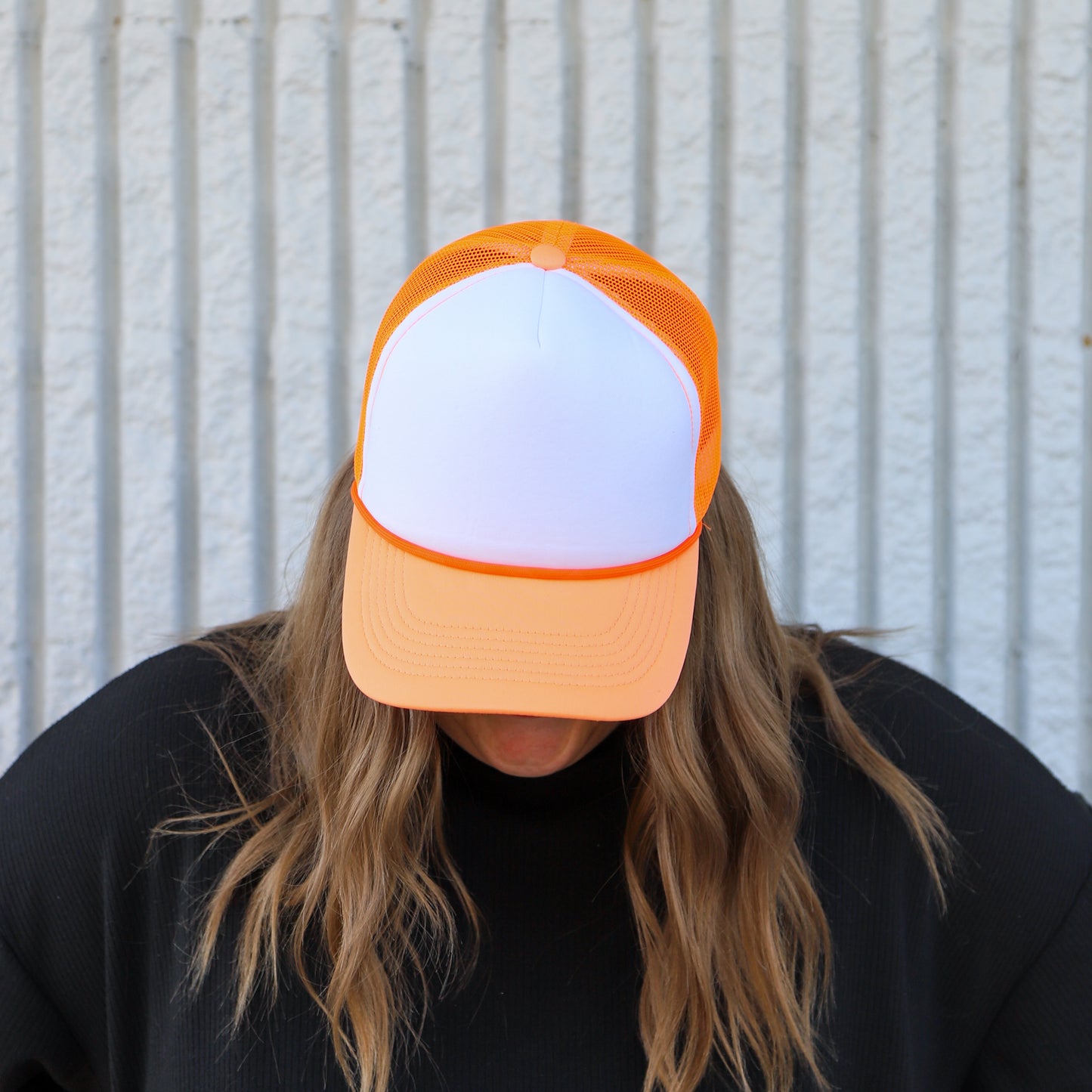 ORANGE SHERBET/WHITE TRUCKER HAT | HEART ❣︎ SOL ORIGINAL