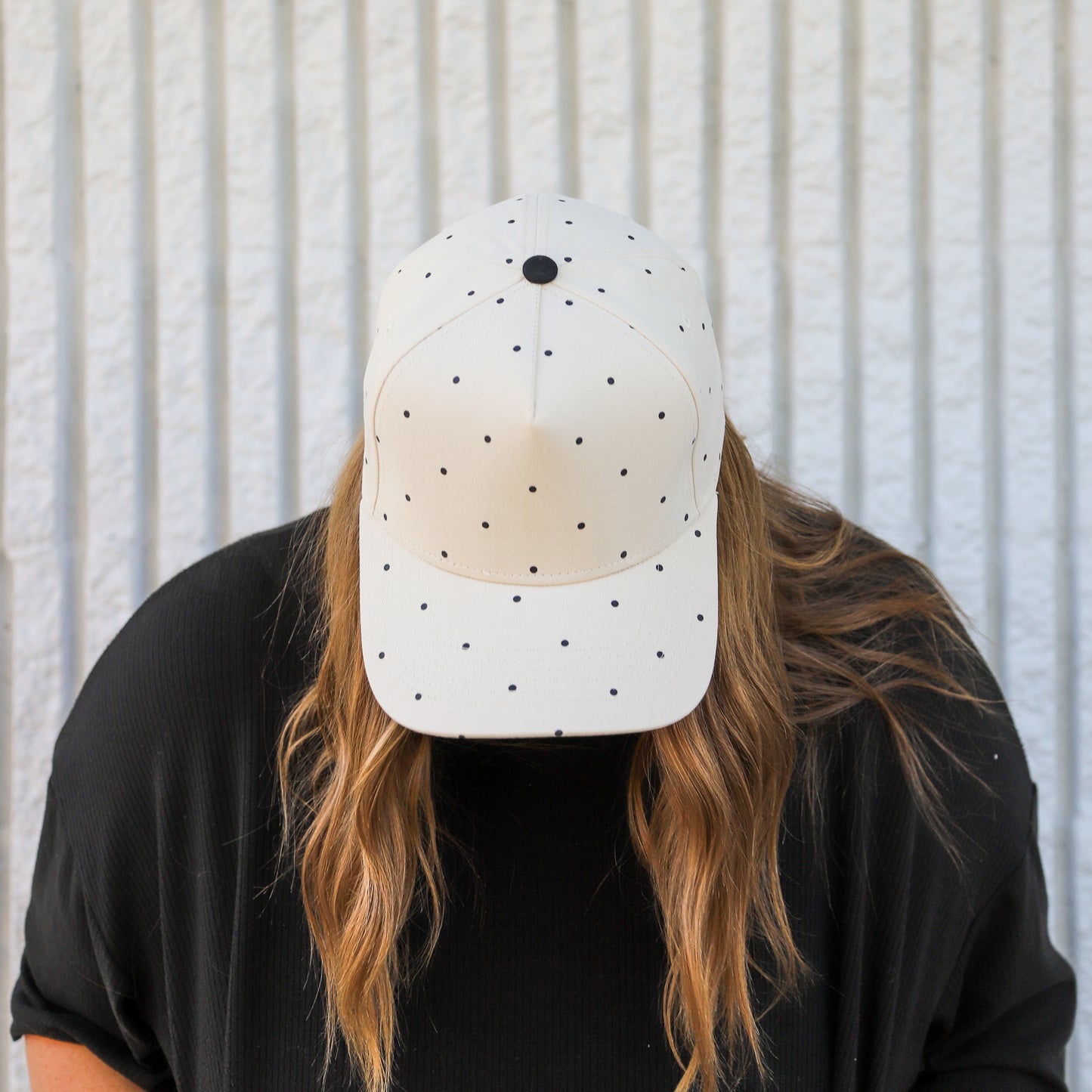 POLKA DOT CANVAS TRUCKER HAT | HEART ❣︎ SOL EXCLUSIVE
