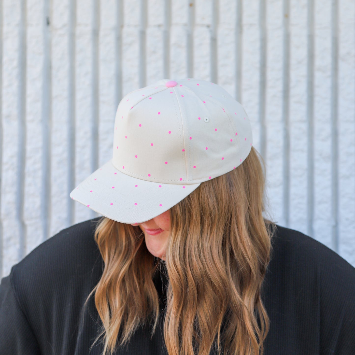 POLKA DOT CANVAS TRUCKER HAT | HEART ❣︎ SOL EXCLUSIVE