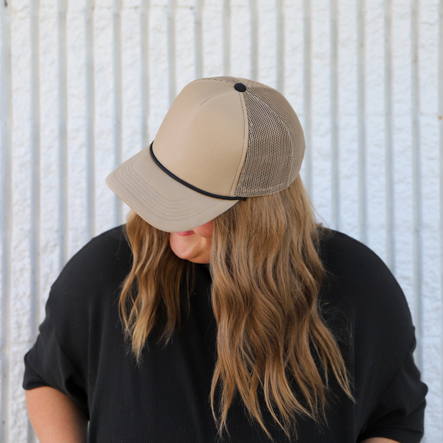 KHAKI/BLACK TRUCKER HAT | HEART ❣︎ SOL EXCLUSIVE
