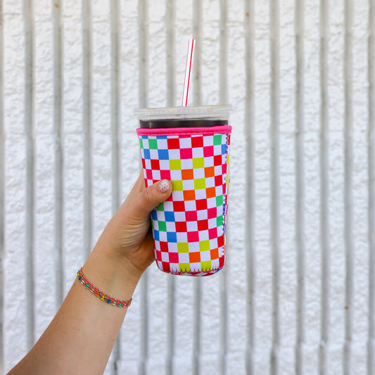 SUMMER CHECKERBOARD drink sleeve