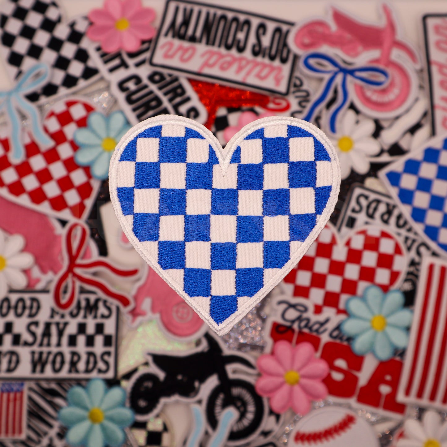 CHECKERBOARD HEART patch