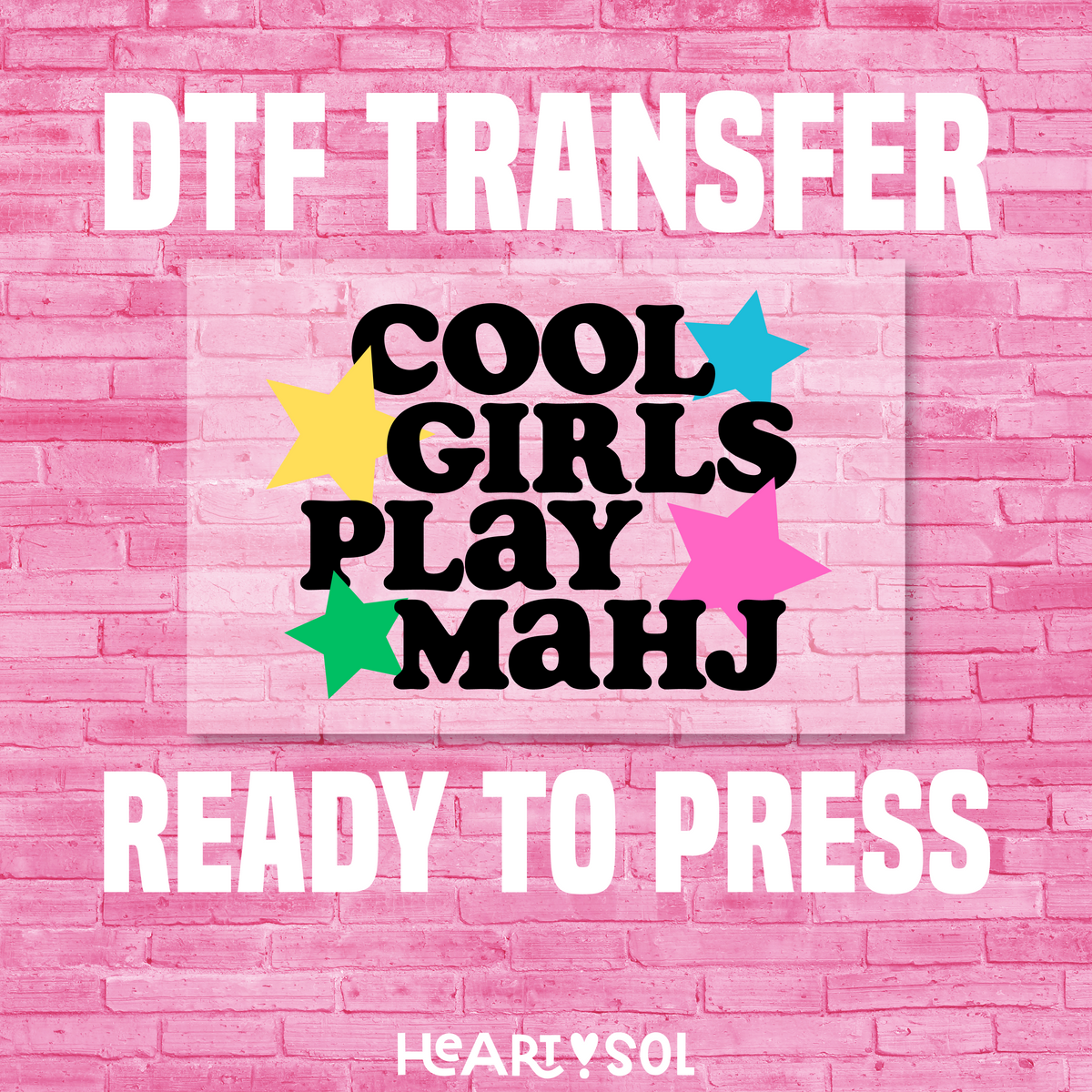 COOL GIRLS PLAY MAHJ dtf transfer