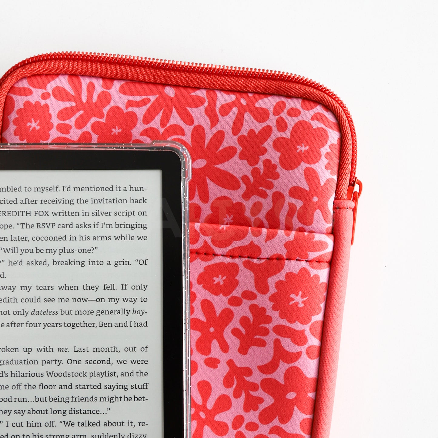 CORAL FLORAL E-READER SLEEVE
